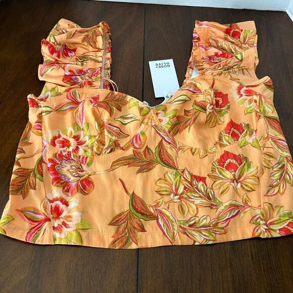 Rose + Olive Crop Top - Picture 7 of 10